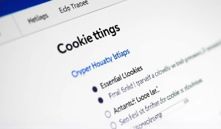 Close-up of a web browser's cookie settings, showing options for managing different types of cookies