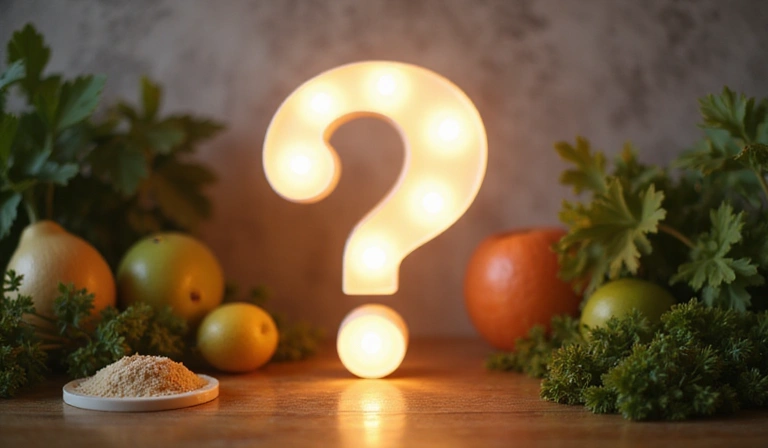 A large question mark over a serene, glowing background, symbolizing common queries and solutions.